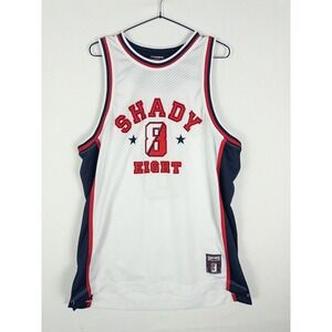 Y2K Shady Ltd Eminem 8 Mile Basketball Jersey Mens M White Streetwear Hip Hop